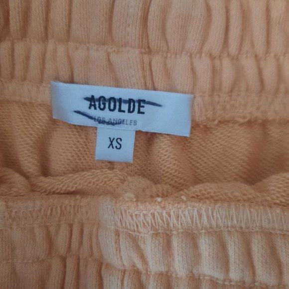 Agolde Boxing Shorts Size X-Small in Sherbet Orange - Picture 3 of 4